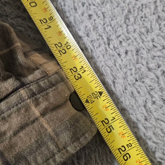 Carhartt Rugged Flex Flannel Fleece Lined Hooded Shirt Jacket 106353 Olive Green - Picture 7 of 8